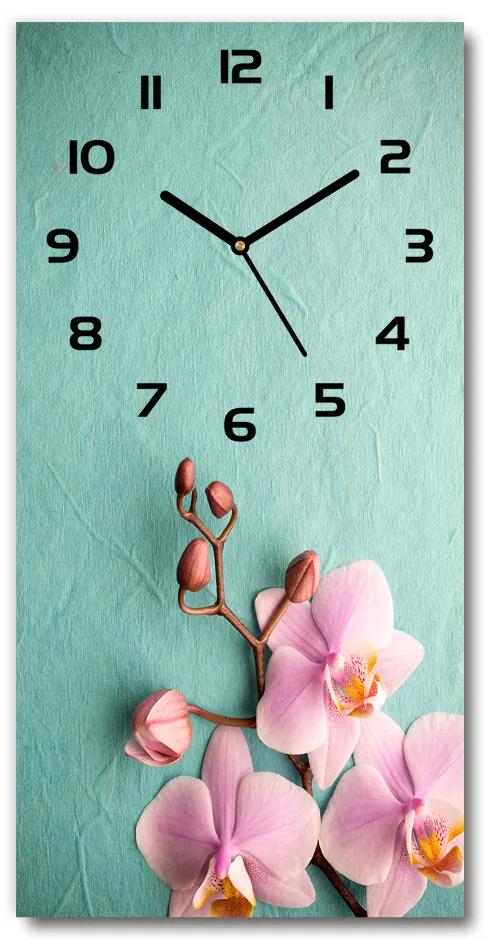 Nástenné hodiny tiché Ružová orchidea pl_zsp_30x60_c-f_102905480