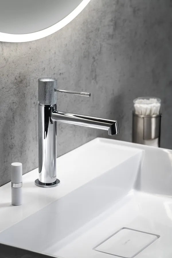 Sapho Sapho, SOLARIS stojanková umývadlová batéria bez výpuste, vysoká, čierna mat/chróm, WD006BC