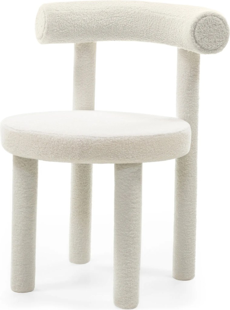 Jedálenská stolička PEDRO bouclé ecru
