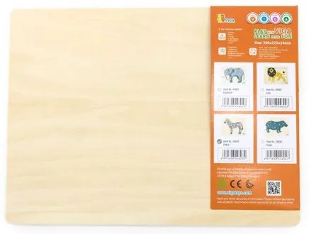 Viga Detské drevené puzzle s úchytmi Montessori Viga Zebra
