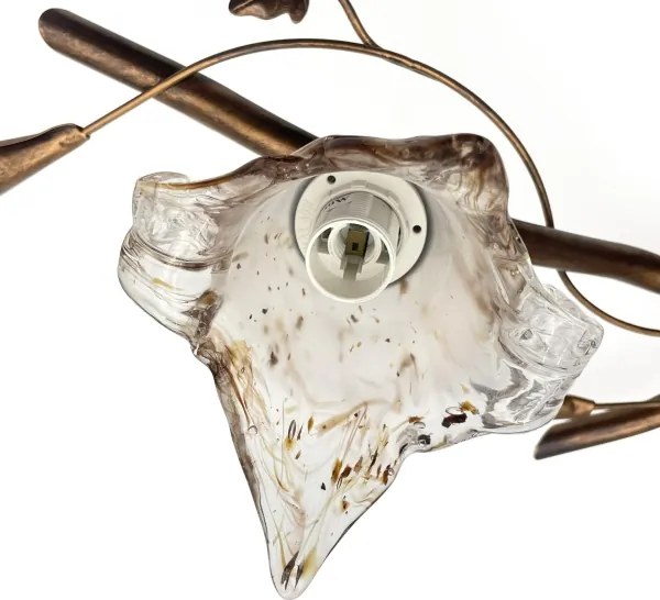 Prisadený luster ROZETA 3xE14/40W/230V bronzový