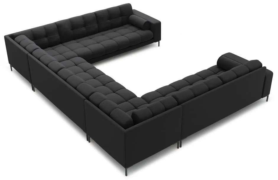 Tmavosivá rohová pohovka do "U" Bali – Cosmopolitan Design