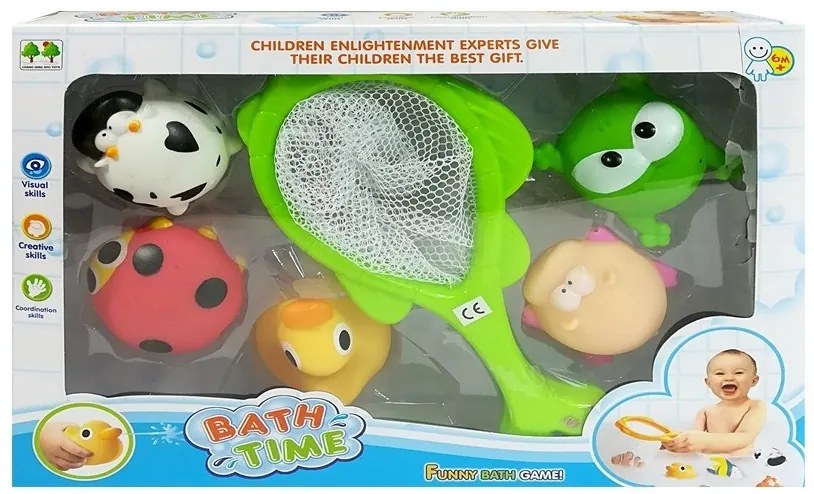 LEAN TOYS Zvieratá so sieťkou - viacfarebné