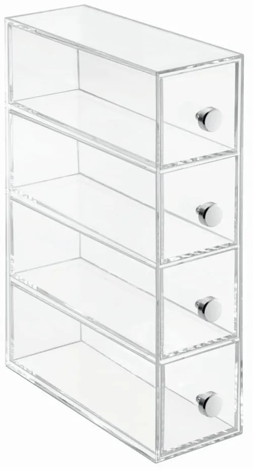 Transparentný úložný box so 4 zásuvkami iDesign Werso