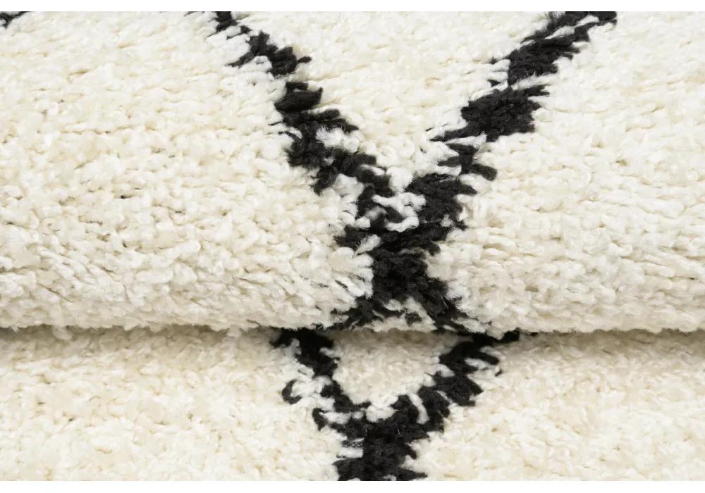Kusový koberec Shaggy Prata čierny atyp 80x300cm
