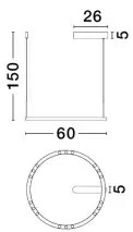 Moderný luster Lunette 60