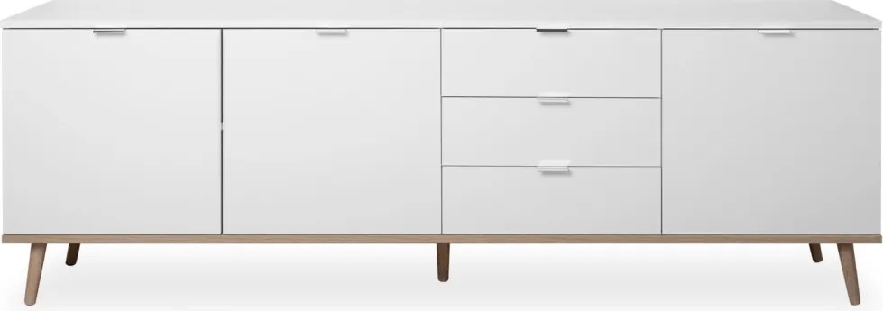 Široká komoda Göteborg, biela/dub sonoma