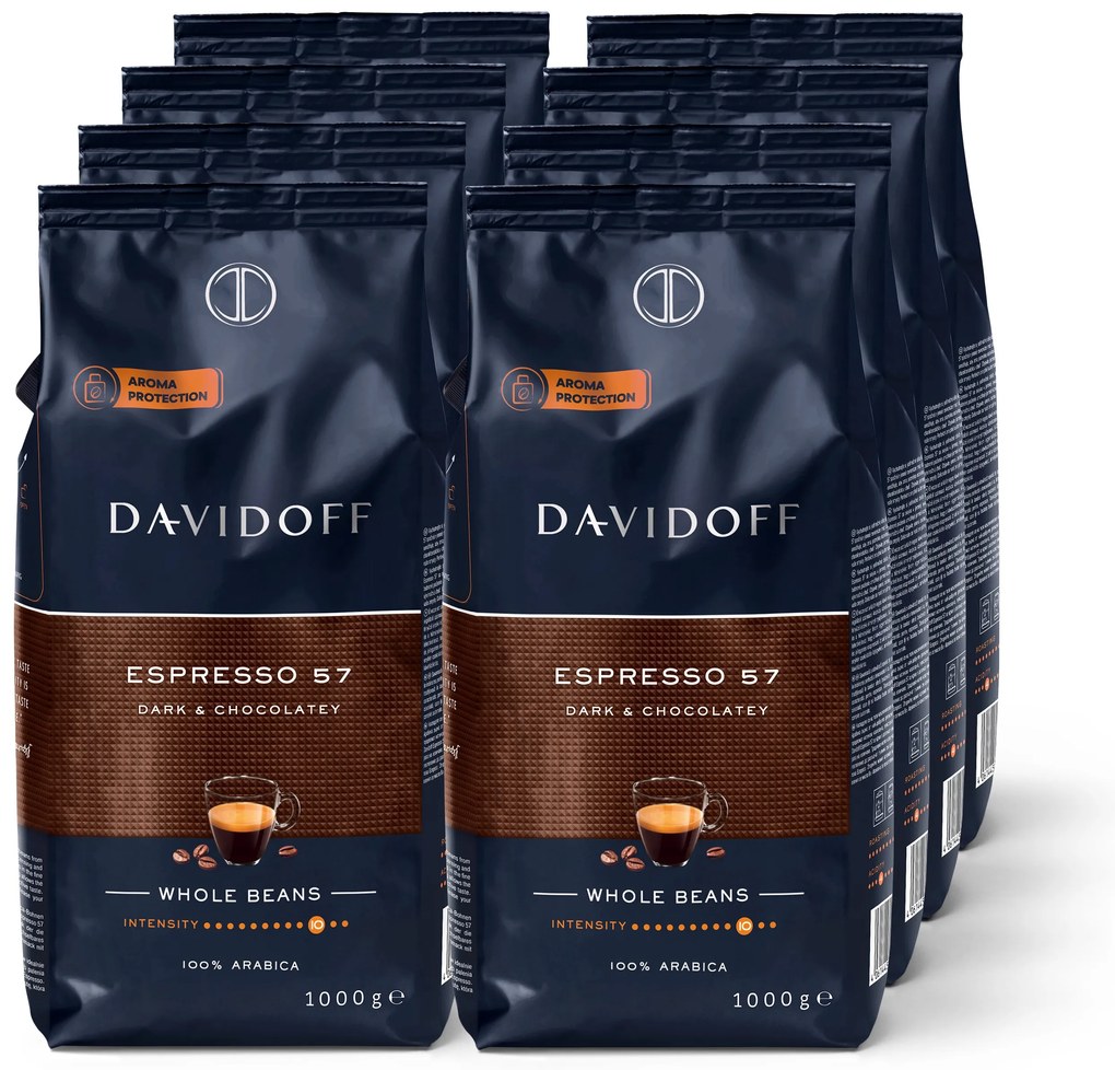 DAVIDOFF CAFÉ Espresso 57 - 8 x 1 kg zrnkovej kávy