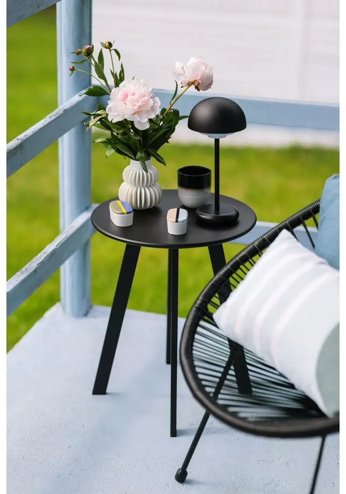 Čierne záhradné kreslo z umelého ratanu Bonami Selection Avocado