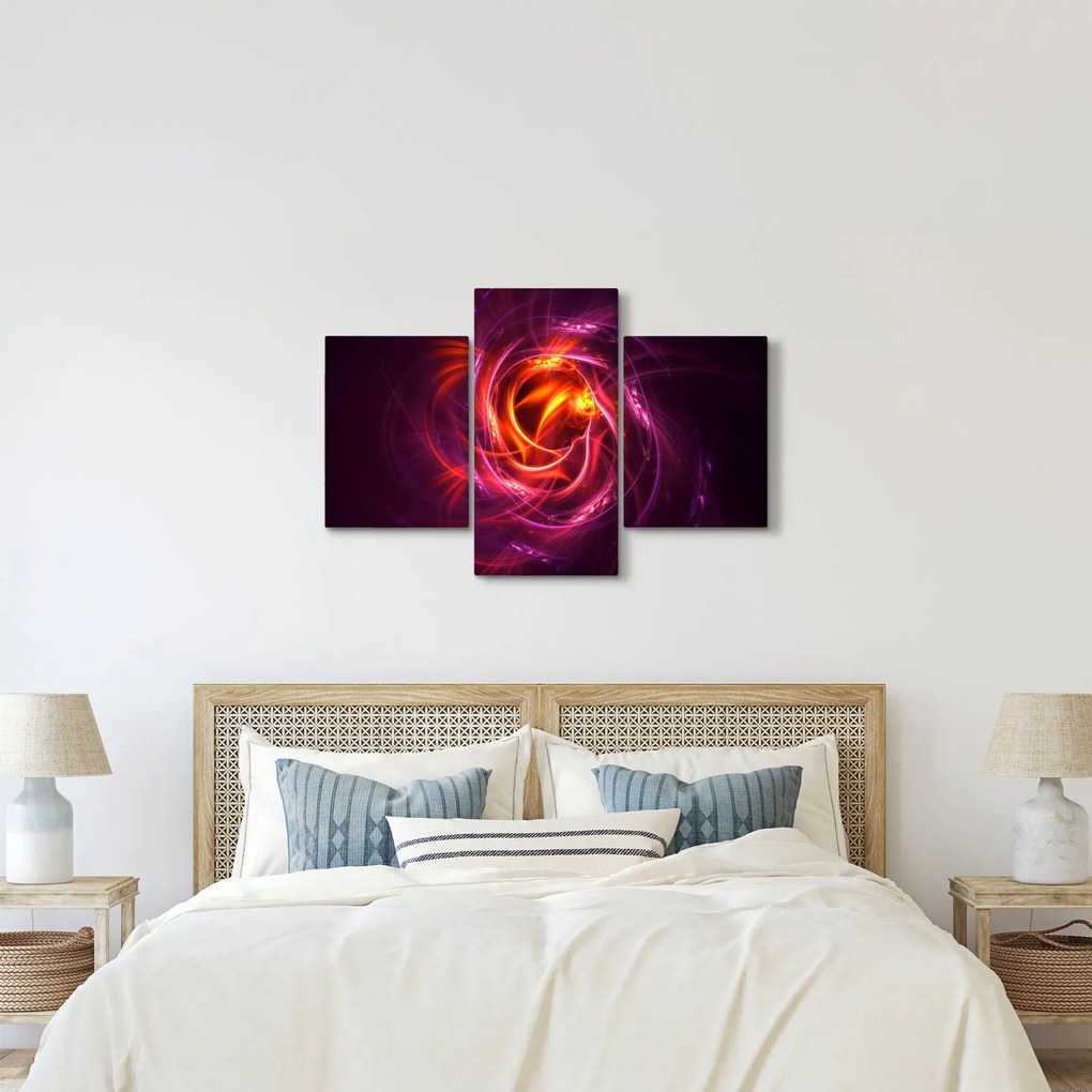 Obraz svietiacej modernej abstrakcie (90x60 cm)