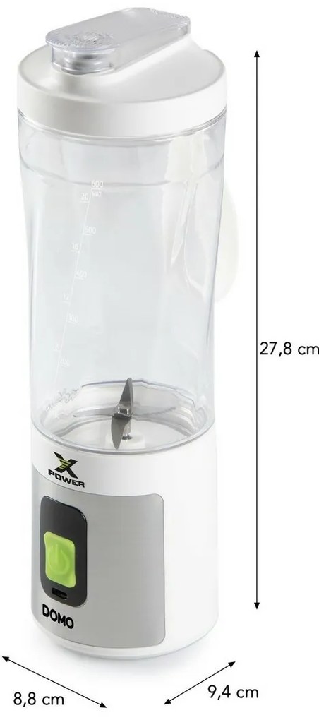 DOMO DO752BL bezdrôtový mixér na smoothie X-Powerto go