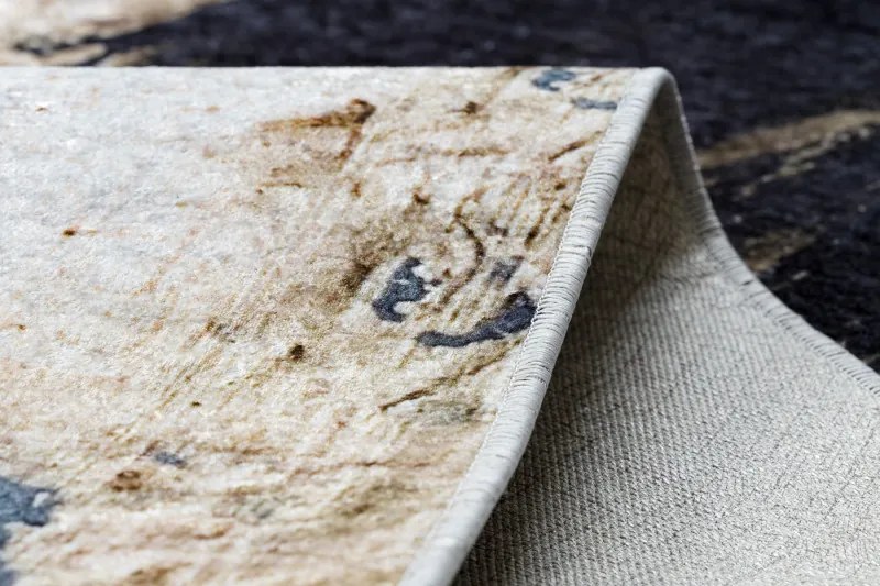 Dywany Łuszczów, Kusový koberec Miro 51573.802 Abstraction blue / gold, 160x220, viacfarebná, chodba / predsieň