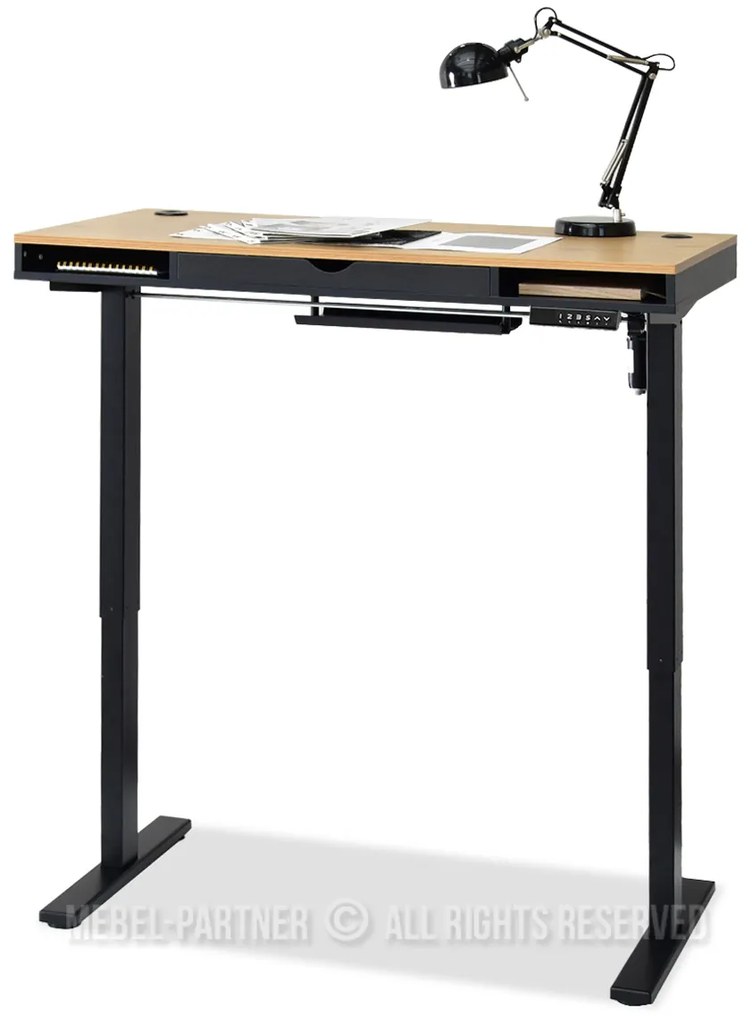 PC stolík Osto 120 (dub čierny + čierna). Akcia -16%. Vlastná spoľahlivá doprava až k Vám domov. 1109815