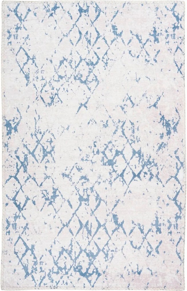 XXXLutz PLOCHO TKANÝ KOBEREC, 80/150 cm modrá, biela - Online Only bytové doplnky - 005937103504