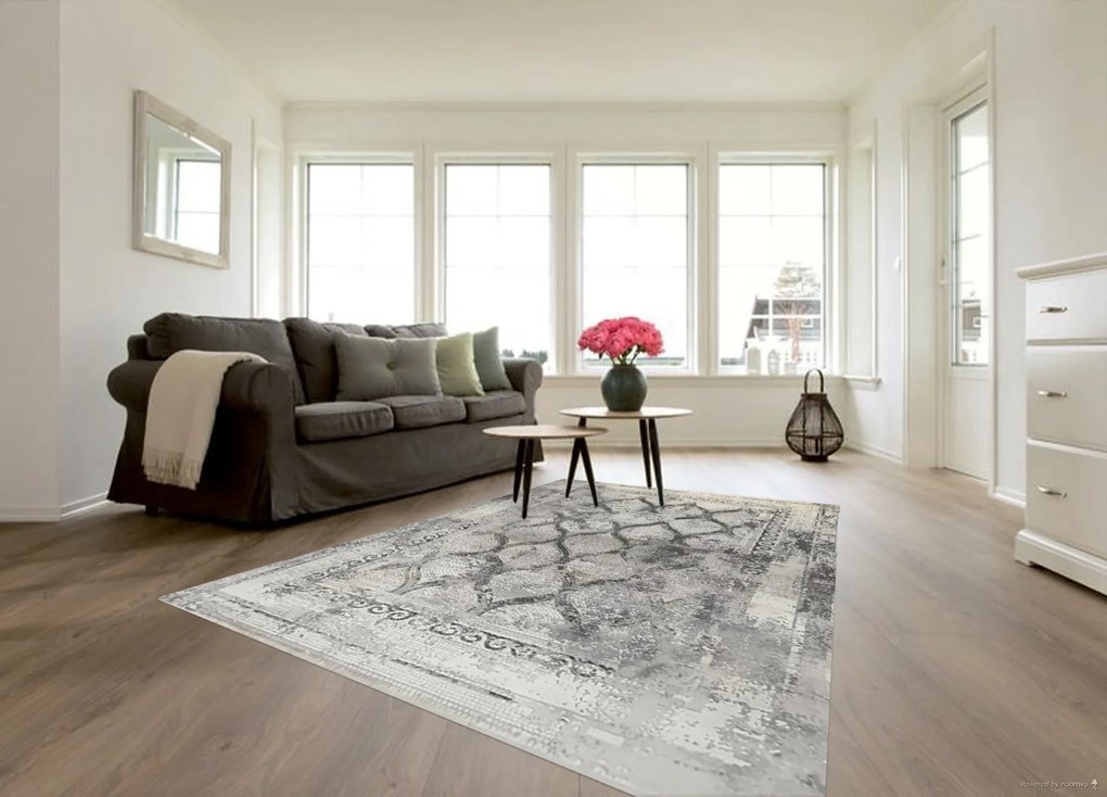 Berfin Dywany, Kusový koberec Crean 19148 Grey, 160x230, šedá, obývacia izba