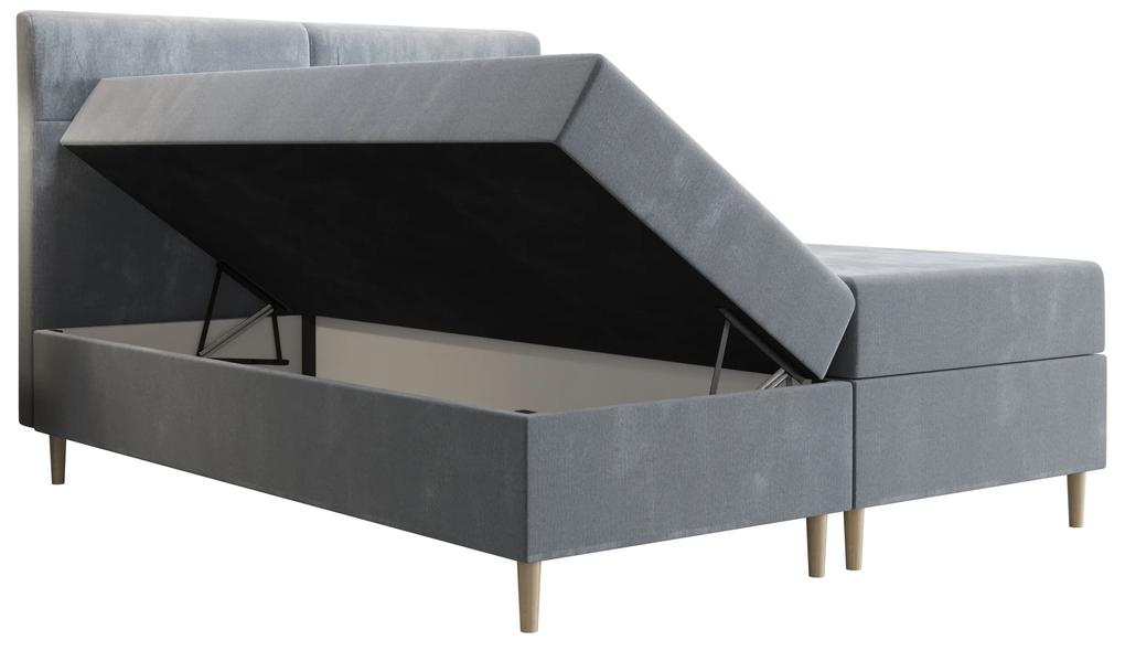 Manželská posteľ Boxspring 140 cm Saruta (čierna) (s matracom a úložným priestorom). Vlastná spoľahlivá doprava až k Vám domov. 1056339
