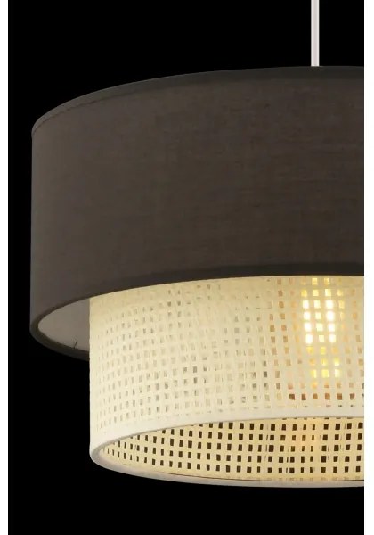 Luster na lanku ECHO 1xE27/60W/230V hnedá/krémová