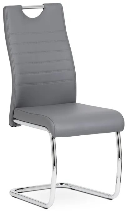 Autronic BONTEC Jedálenská stolička, šedá, ekokoža, DCL-418 GREY Farba: Šedá