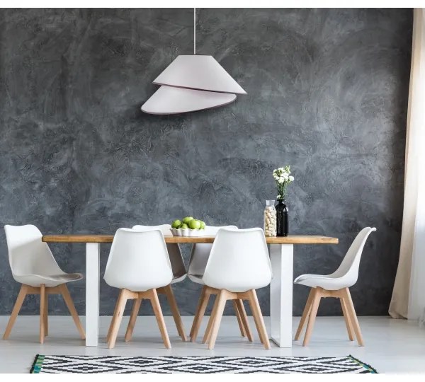 Duolla - Luster na lanku COCO 1xE27/40W/230V pr. 50 cm biela