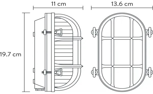 Lucide 11891/20/30 - Vonkajšie nástenné svietidlo DUDLEY 1xE27/40W/230V IP65