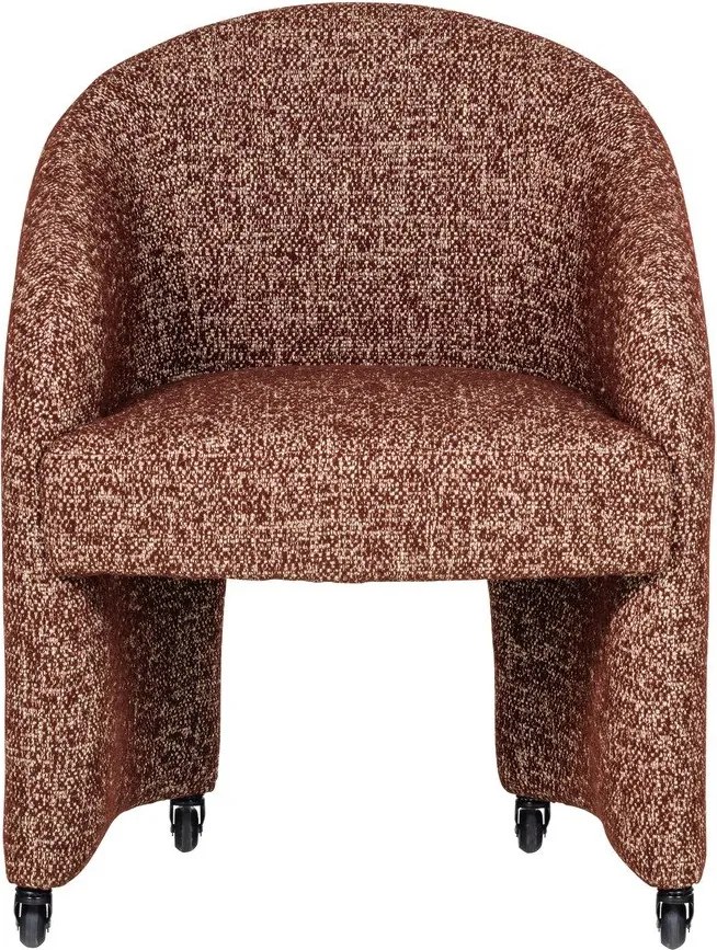 Čalúnená kancelárska stolička v terakotovej farbe Cordo – WOOOD