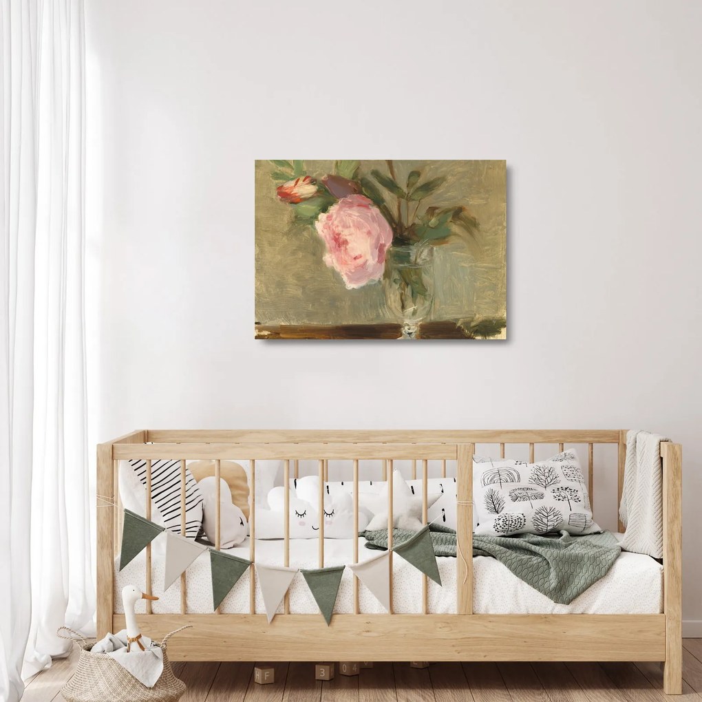 Sklenený obraz - Berthe Morisot, Peonies, reprodukcia (70x50 cm)
