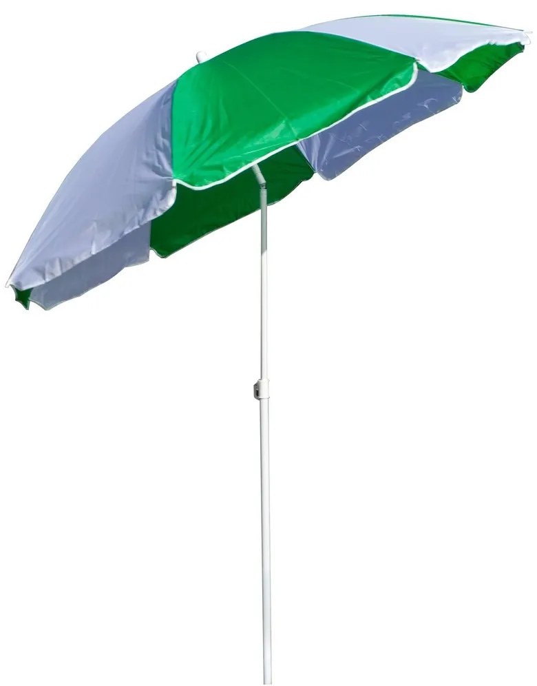 Happy Green Plážový slnečník s kĺbom Strip 180 cm, mix farieb
