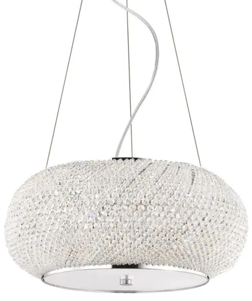 Ideal Lux - Krištáľový luster na lanku PASHA 6xE14/40W/230V pr. 40cm lesklý chróm