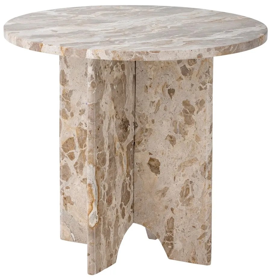 Mramorový okrúhly odkladací stolík ø 46 cm Jasmia – Bloomingville