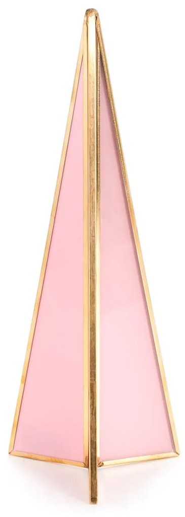 Stojan na šperky AmeliaHome Fir púdrovo ružová, velikost 10x10x25cm