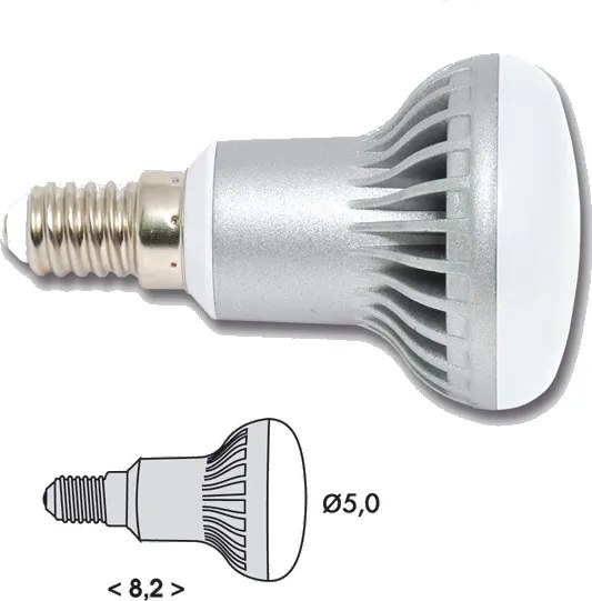 Ecolite LED reflektorová žiarovka E14 5W studená biela