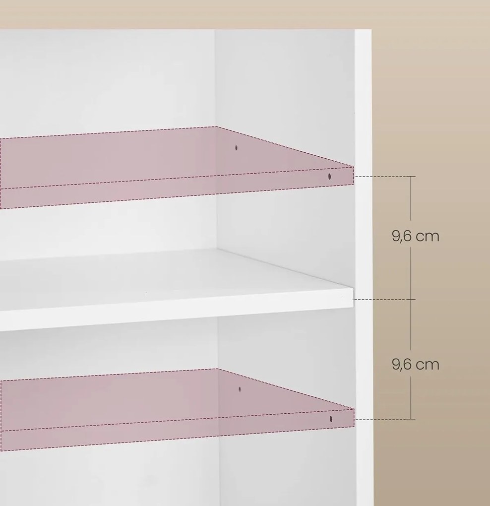 Noční stolek Vasagle Vimi 40 cm bílý