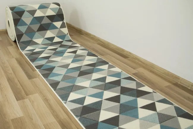 Behúň Luna 503430/95832 - modrý trohuholníky