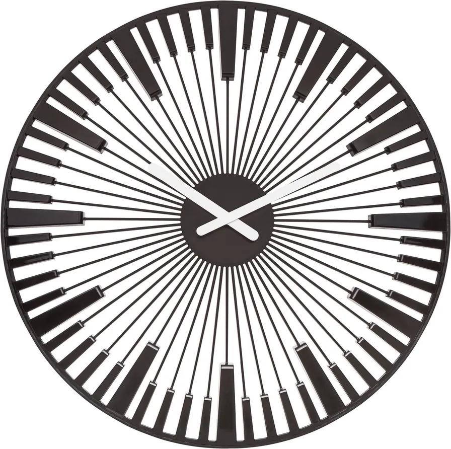 Koziol Nástenné hodiny Piano čierna, pr. 45 cm