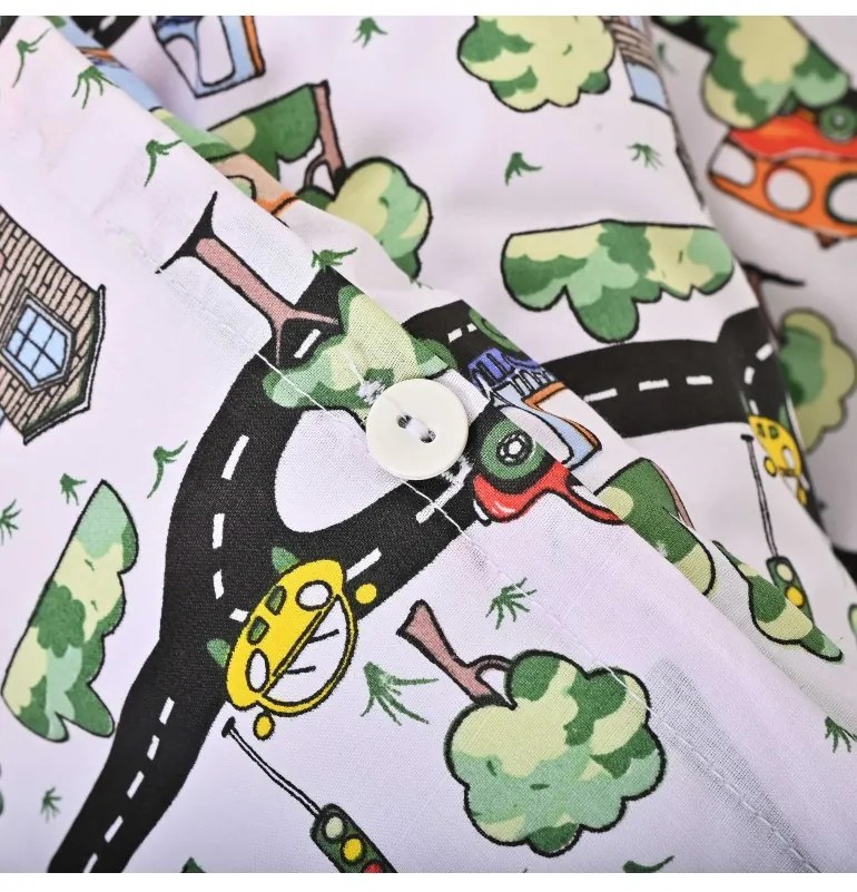 Obliečky detské bavlnené Mesto EMI, Detský set 90x130 + 45x65