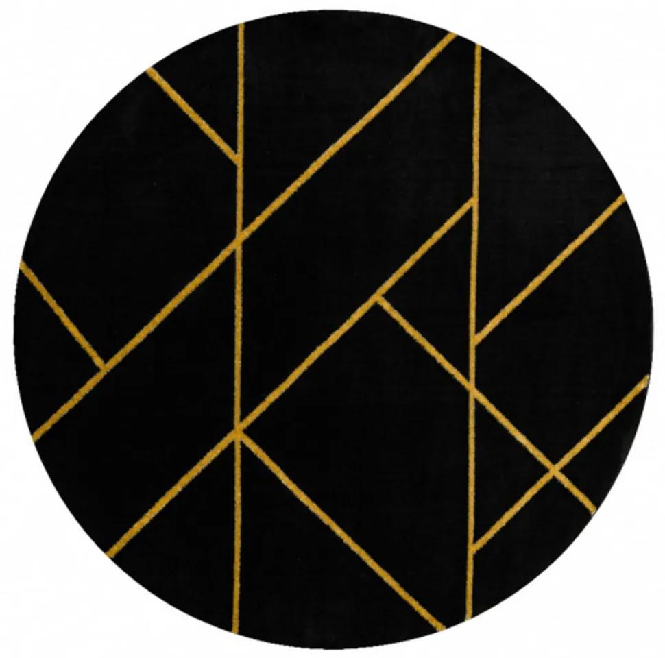 Kusový koberec Perl čierny kruh 120cm