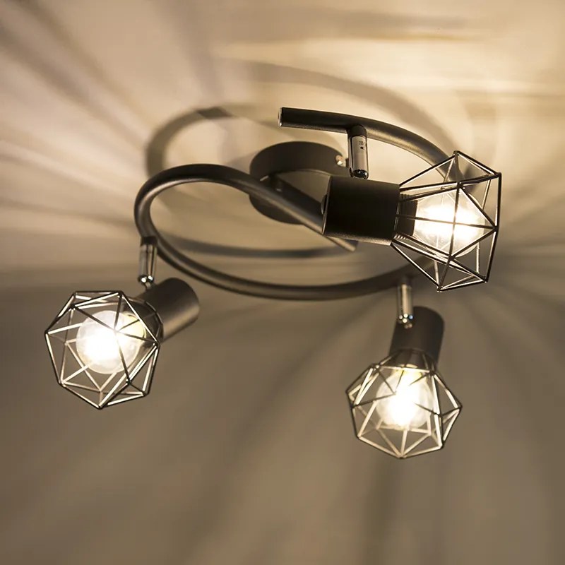 Inteligentný reflektor čierny otočný a sklopný vrátane 3 wifi p45 - Mosh