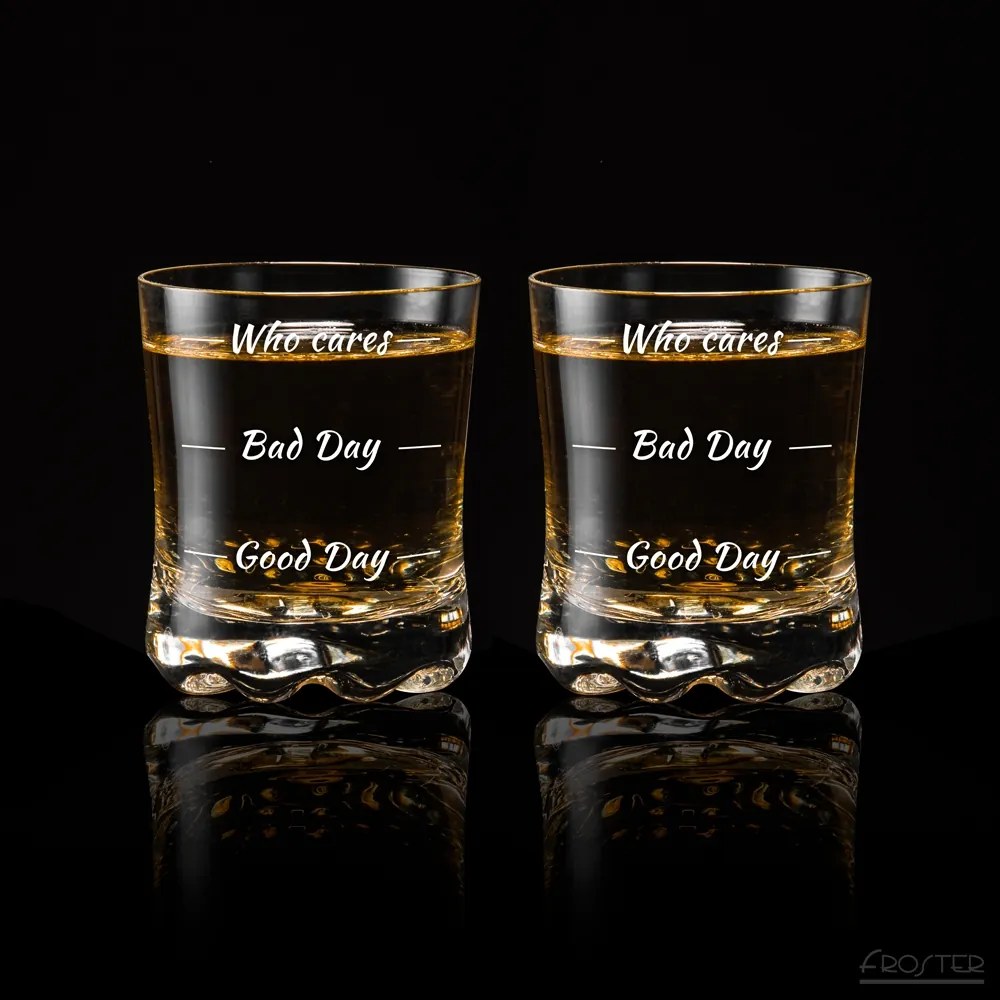 Forster Darčekový Set Elegantný poháre na whisky 2 ks Who cares? číra