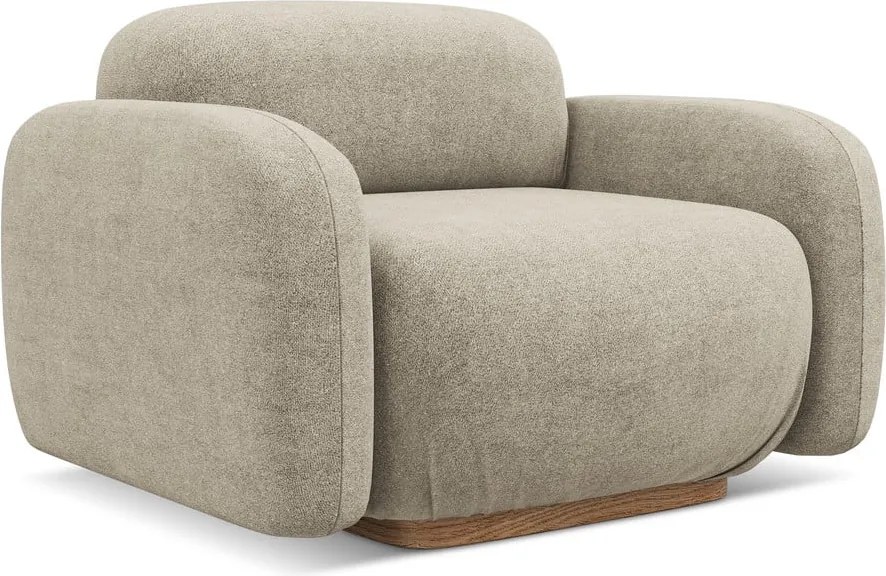 Béžový modul pohovky z textílie buklé Ailani – Makamii