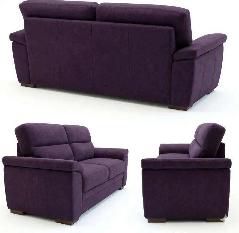 Sedacia zostava ROSSO II 3+2+1, fialová (enjoy new lux - 15 purple)