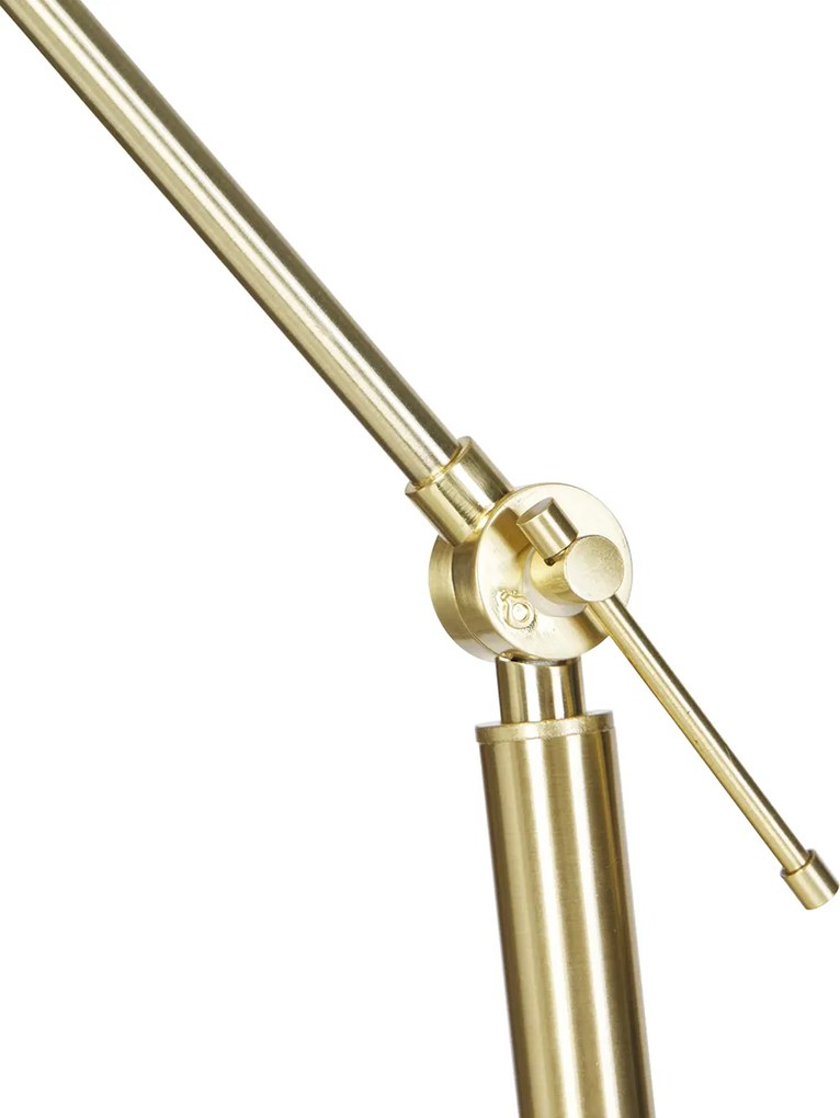 Stojaca lampa zlatá so svetlohnedým tienidlom 50 cm nastaviteľná - Editor
