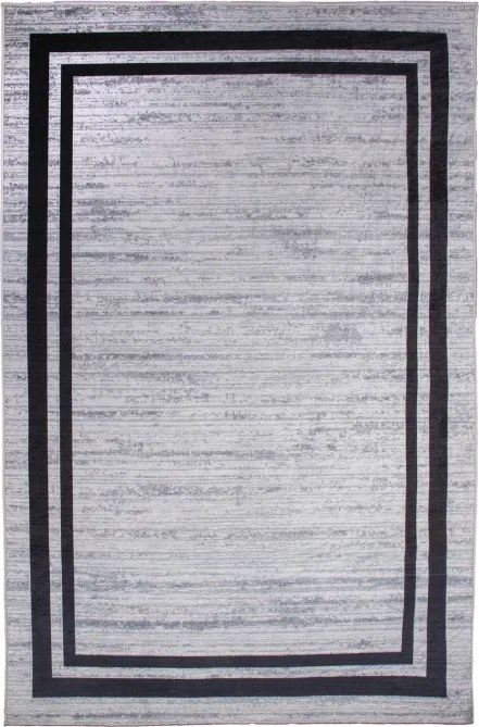 Protišmykový koberec MILANO 80007-02 čierny / sivý