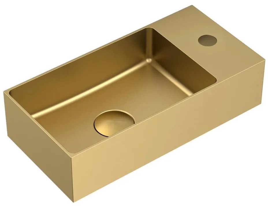 Sapho - Závesné umývadlo AURUM 36,5x18 cm matné zlaté