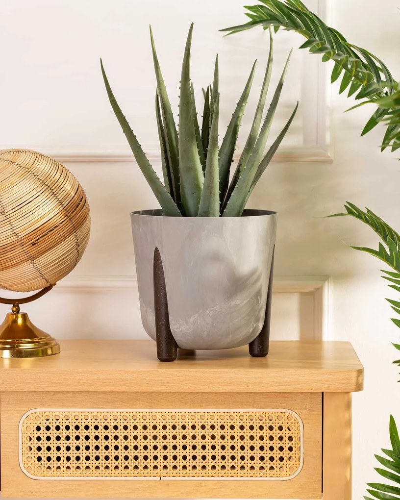 Květináč MOSS ECO 25,5x25,3 cm šedý beton