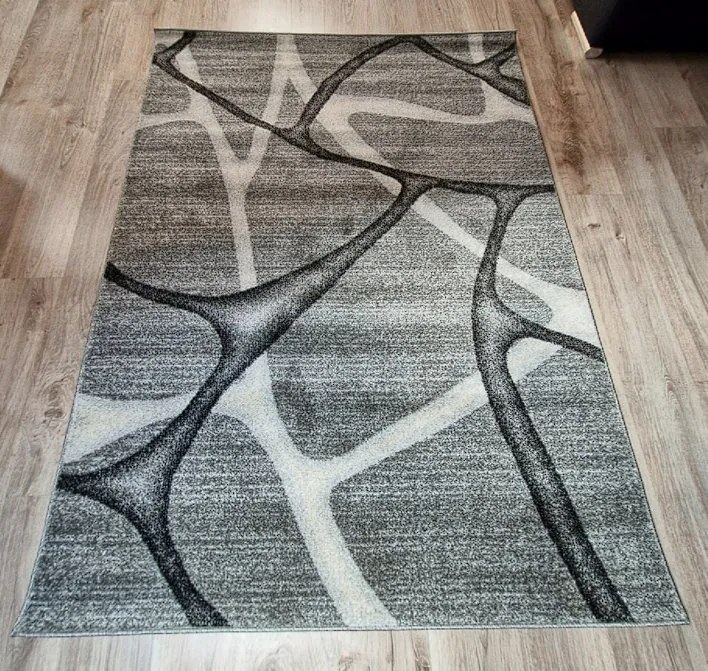 Abstraktný koberec Rio 815A v odtieňoch sivej – obdĺžnikový Rozmer: 160x220 cm
