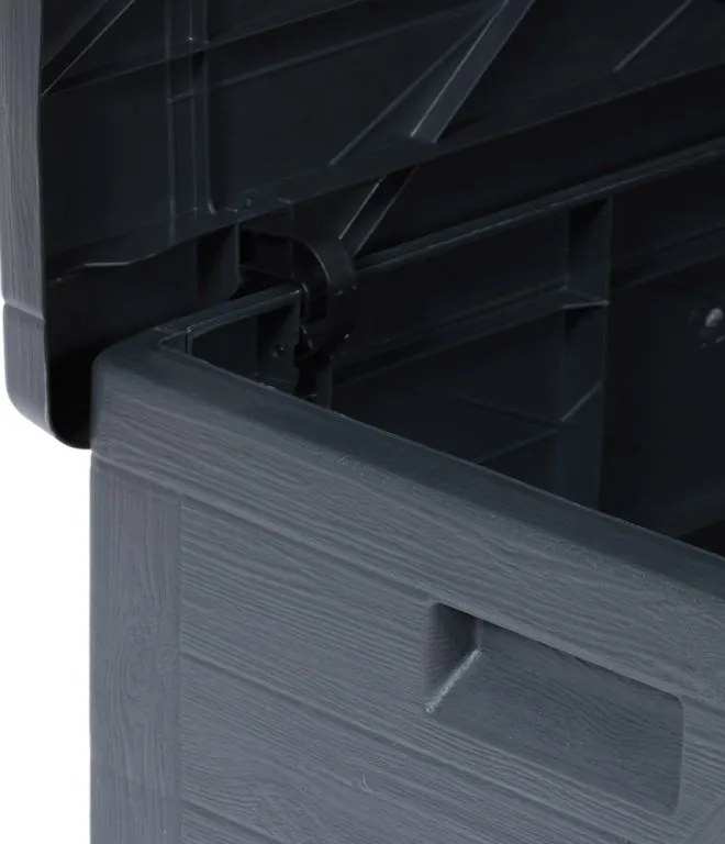 WOOD záhradný plastový úložný box 420 L, grafit