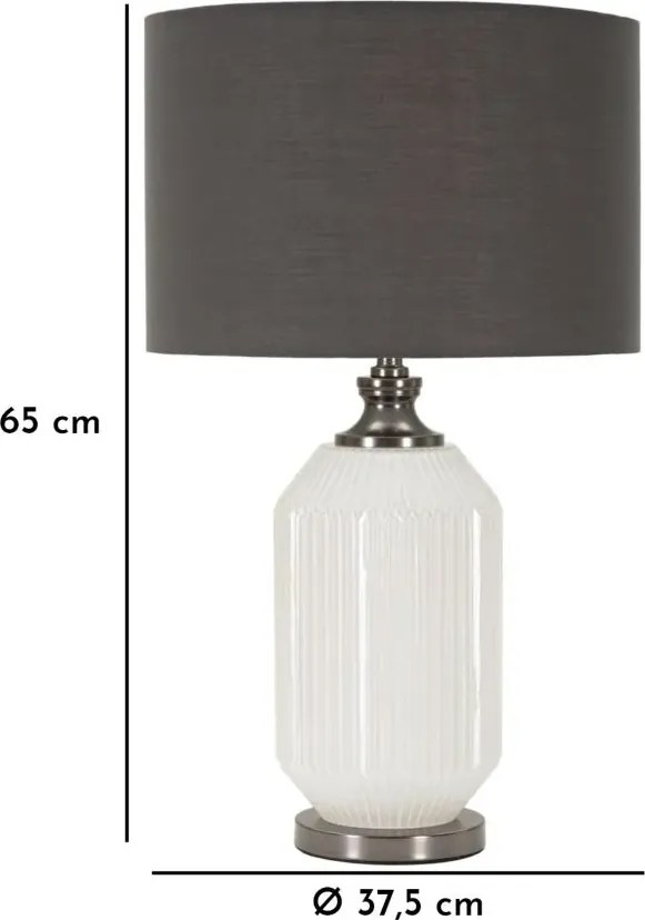 Stolná lampa Brighty 65 cm šedo-biela