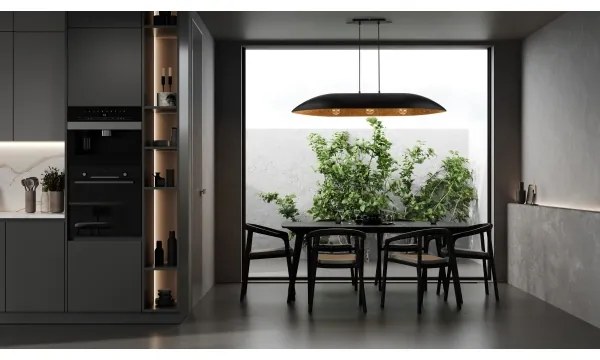 Luster na lanku GONDOLA 3xE27/60W/230V čierna/medená