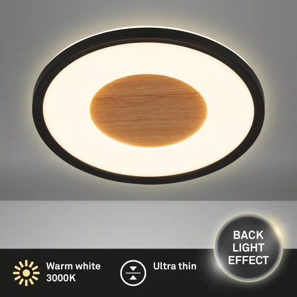 Brilo - LED stropné svietidlo SUFIT WOOD LED/18W/230V 3000K pr. 29 cm
