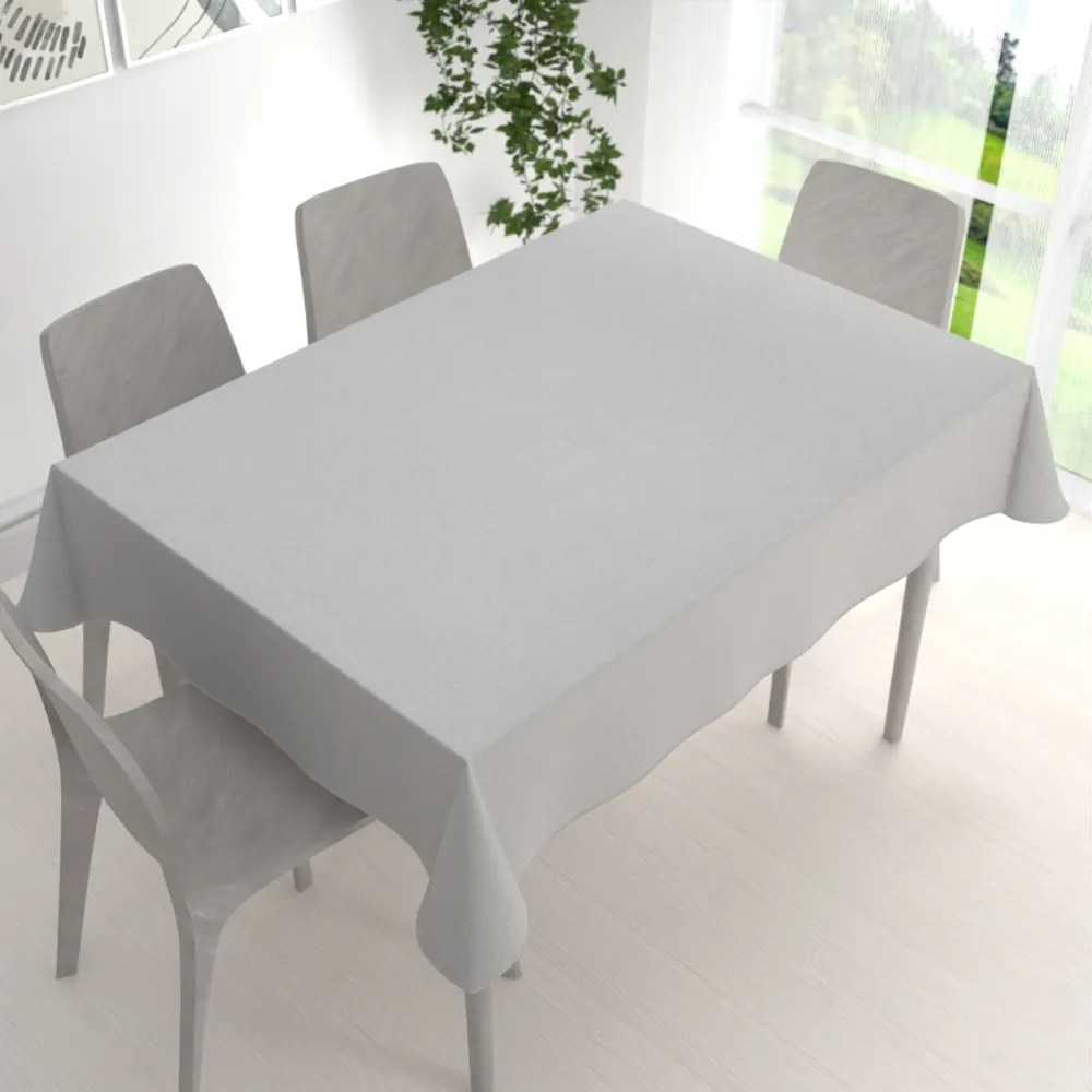 Biante Veľký dekoračný obdĺžnikový obrus BKR-501 Svetlo sivý 160x220 cm